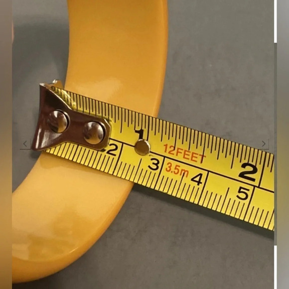 Bakelite Vintage 1940s Butterscotch 1” Wide Bangle Bracelet​ SIMICHROME TESTED - Picture 3 of 5